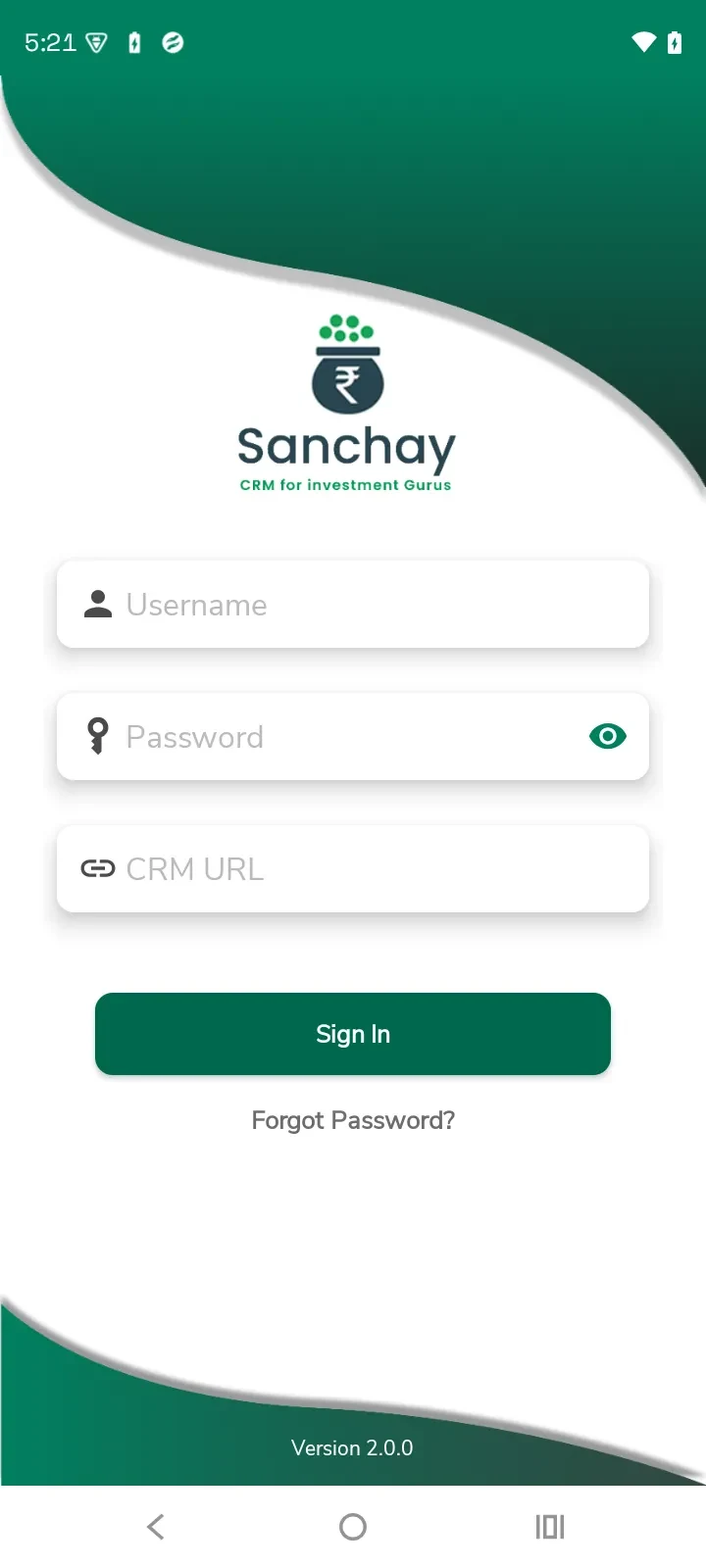 Sanchay Mobile CRM screenshot